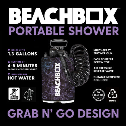 BeachBox Portable Camping Shower Tank - Elevation