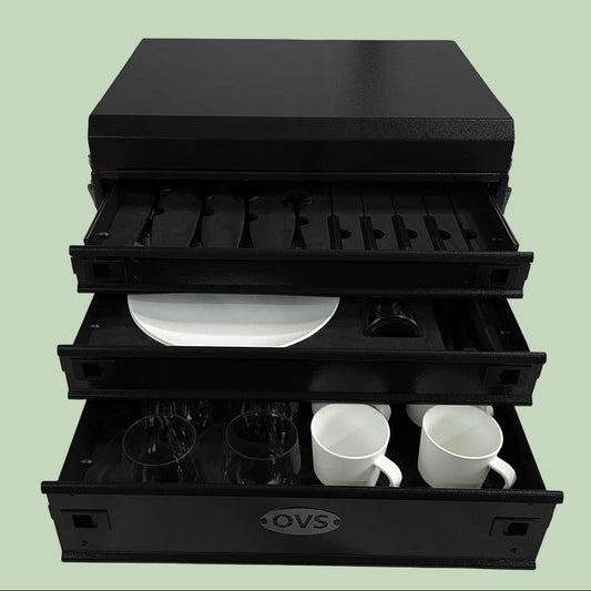 Ultimate 39-Piece Camp Dinnerware, Utensil Set, and Storage Box