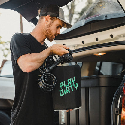 BeachBox Portable Camping Shower Tank - Play Dirty / Black