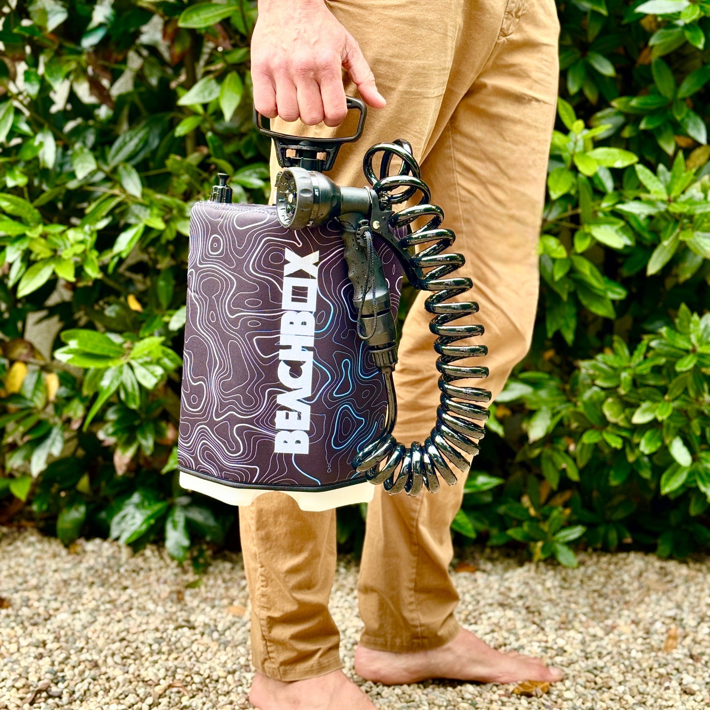 BeachBox Portable Camping Shower Tank - Elevation