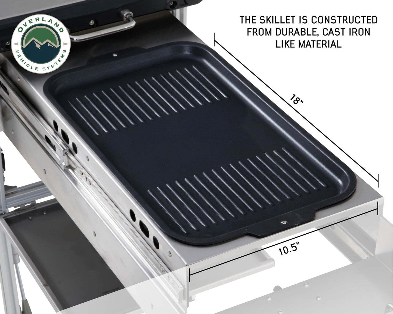 Komodo Camp Kitchen - Dual Grill, Skillet, Folding Shelves, and Rocket Tower - Stainless Steel