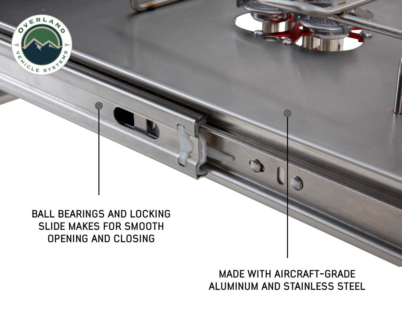 Komodo Camp Kitchen - Dual Grill, Skillet, Folding Shelves, and Rocket Tower - Stainless Steel