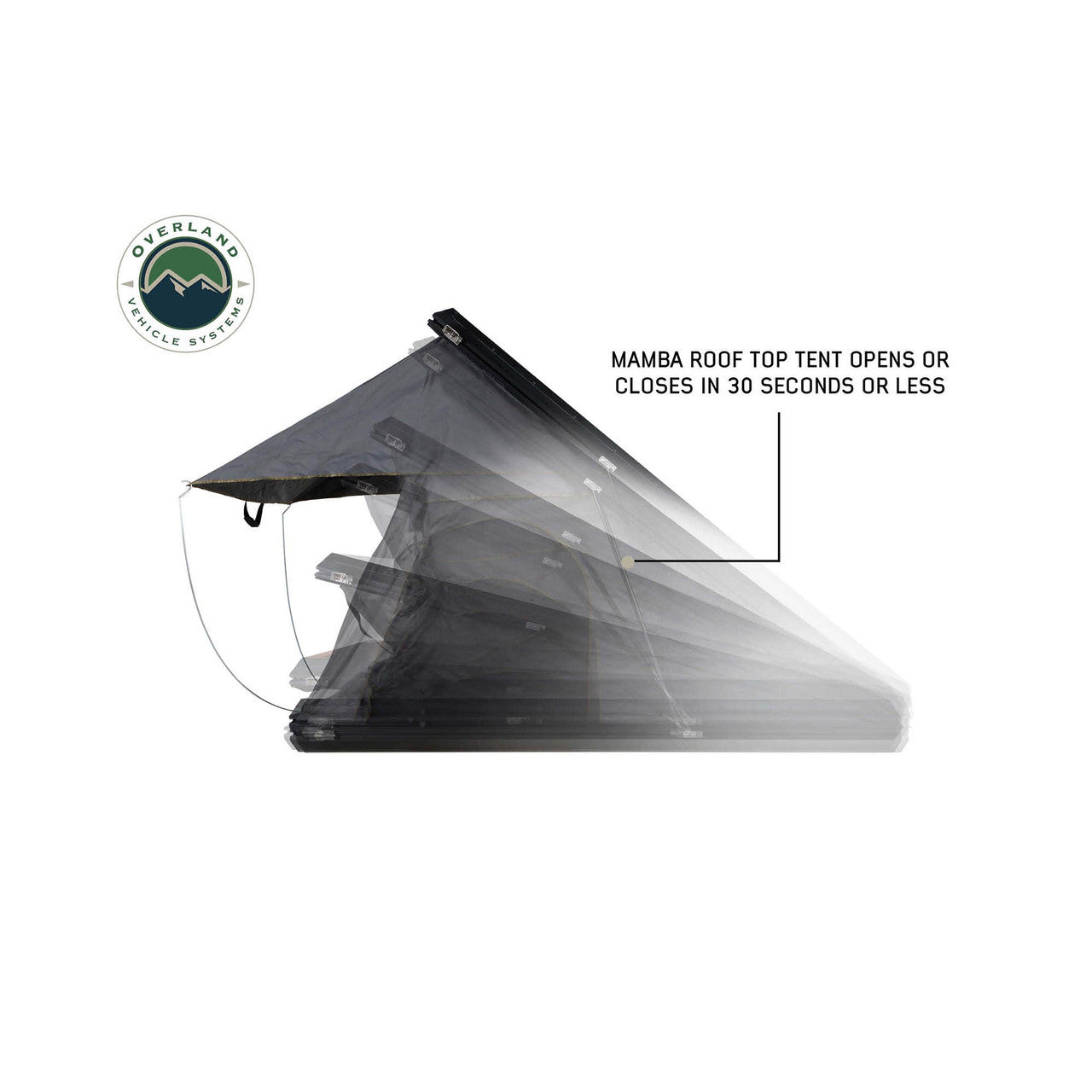 Mamba 3 Rear Opening Roof Top Tent - 3 Person