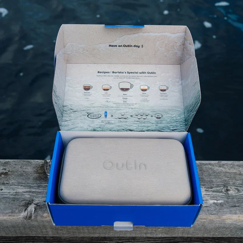 OutIn Traveler Nano Espresso Machine + Case Set (Ocean Blue)
