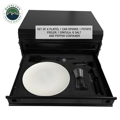 Ultimate 39-Piece Camp Dinnerware, Utensil Set, and Storage Box